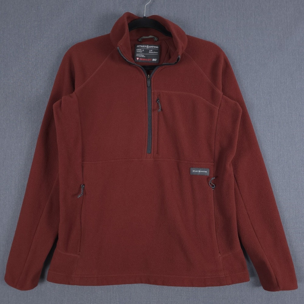 Artilect Systems Fleece Sweater Womens Large Red 1/2 Zip Primaloft‎ NextLayer